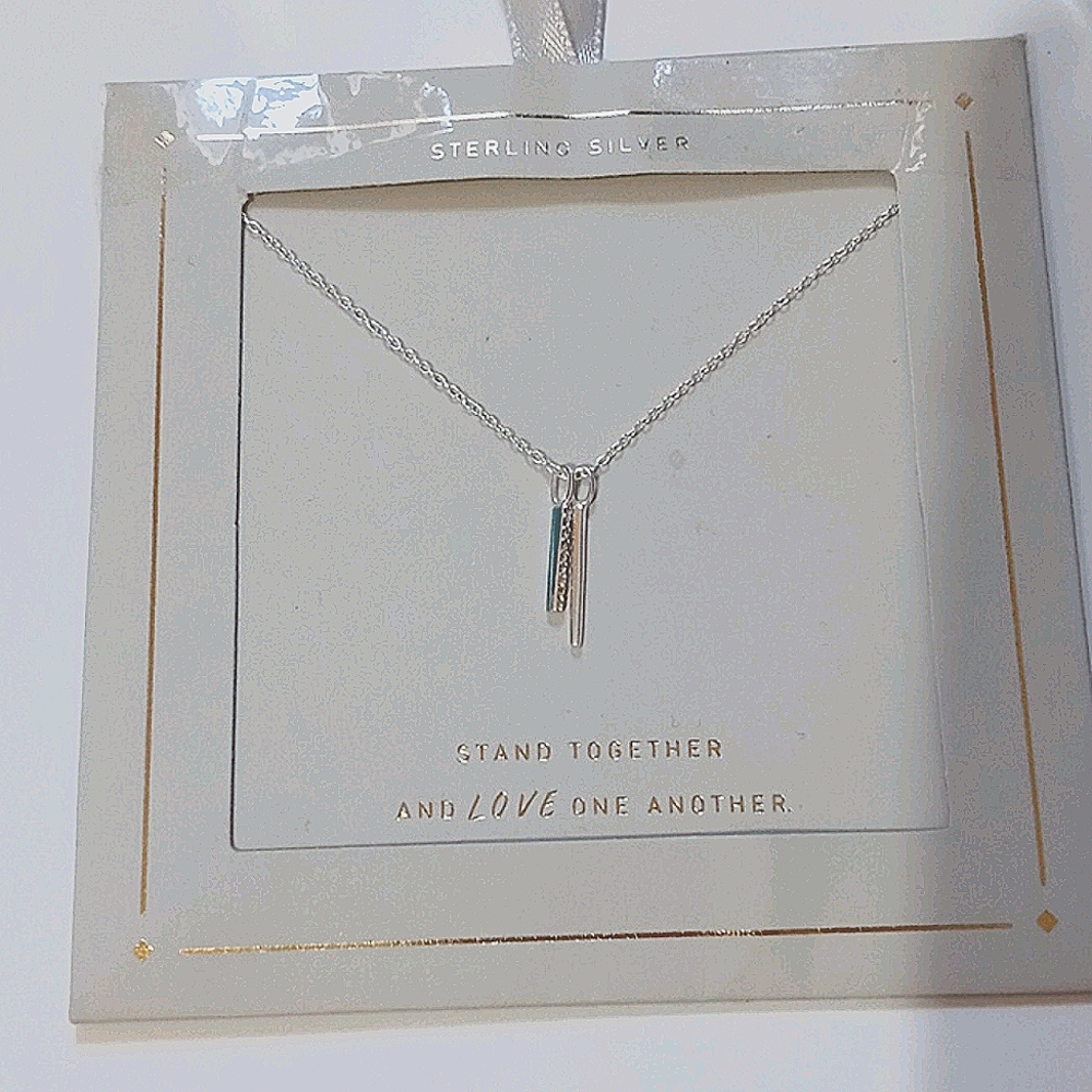 Sterling Silver Crystal Necklace